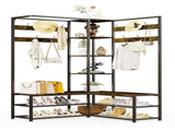 Xxl Corner Coat Stand Widen Depth Bench Shoe Rack Storage Shelves 10 Dual Hooks V767-JJ-ZY1368