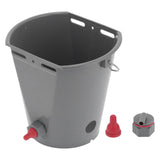 8L Feeder Bucket with 2 Nipple Milk Feeding Barrel Livestock Farm Accessory GrayFor Lamb V1294-YM0901-3111210205112