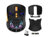 SM802 TriMode Gaming Mouse, Adjustable DPI, RGB Backlight, Ergonomic Wireless Mouse,black V1300-SM802-BLACK