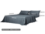 Dreamz 4pcs Double Size 100% Bamboo Bed Sheet Set in Charcoal Colour BED1016-D-CH