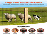 Farm Fence, 122cm x 15.2m, 2 x 4 in Mesh 14 Gauge Galvanized Steel Wire Fencing for Cattle, Hog & V952-JSGSWL48IN50UQH44001V0