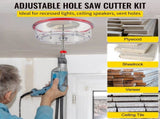 Adjustable Hole Saw Cutter Kit, 1-5/8" to 11-13 /16" , Recessed Hole Saw with PC Dust V952-FJKK1581113166YC0V0