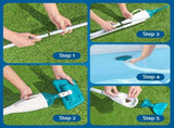 Bestway Pool Cleaner 2 Cleaning Heads Vacuum 6m Hose 1.9m Aluminium Pole BW-CLEANER-58212