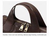 Premium Cowhide Large Capacity Handbag Commuter Shoulder & Crossbody, Boston Pillow Bag, Fabric V1232-SSSTB-ZP-001