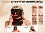 Red Light Therapy for Face and Neck Mask,160 LED Beads Silicone Facial Light Therapy,Rechargeable V1107-110-19698