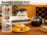 16 Oz Glass Mug Pot Style, 2025 New Mini Heatproof Large Capacity Clear Cup Mini V1258-DP02-C-2523