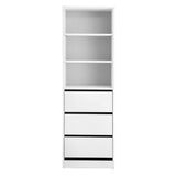 Artiss 3 Chest of Drawers Tallboy Cabinet White FURNI-L-CDR-3D3S-WH-AB