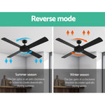 Devanti 52'' Ceiling Fan w/Remote - Black CF-B-52NL-BK