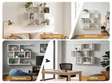 Artiss Floating Wall Shelf Bookshelf 3-Tier Display Storage Organiser White FURNI-C-WALL-01-WH