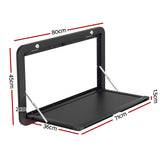 Weisshorn Caravan Table 800 x 450mm Folding Lockable Black CARAVAN-TABLE-80X45-BK