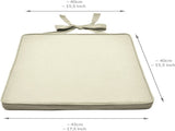 4-Pack Cream Tie-On Chair Seat Cushions with Removable Covers, 45 x 40 cm V1188-MS-731-050