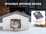 Heated Cat House, Outdoor Kitty Shelter with Timer, 600D Oxford Cloth Foldable Cat Shelter with V952-FWSBYMBHSNJBYZ78WV3