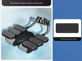 Black Six-Elbow Four-Wheel Automatic Rebound Abdominal Wheel - Home Fitness Equipment for Toning Abs V888-ELOSUNG34429