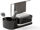 Kitchen Storage Rack with Sink Organizer and Dishcloth Holder - Black V1258-DP02-BOL-685