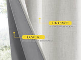 Snowbound Vintage Linen 100% Blackout Curtains for Living Room,Thermal Insulated Curtains 63" V1258-DP02-C-1289