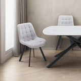 4PCS Neo Softy Light Grey Fabric Dining Chairs V195-NEOSOFTY-LGRY