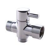 3-way T-connector with shut-off valve for bathroom, 7 x 7 Overall Size, 1 x 3 Overall Size, V1189-LC-LY-00074
