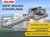 AL-KO 3.5T Off-Road Ball Coupling for Trailers Caravans Electric Brake 619350