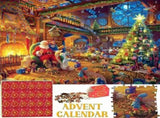 1008 Pieces Advent Calendar Jigsaw Puzzles, Christmas Hamper, Christmas Decoration, 24 Days V1189-LC-SD-00051
