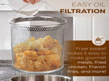 Deep fryer with basket Stainless steel deep fryer Kitchen accessories Oil pan Induction pan V1189-WXF-260203-00620