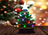 18.8cm Lighted Ceramic Christmas Tree Christmas Tabletop Decorations Christmas Lights V1294-YM0717-10352340