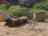 Foldable Green Camping Chair with Steel Frame, Comfortable Breathable Seat for Outdoor Hiking and V1192-AZ-W-23979