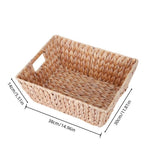 Handwoven Storage Basket, Natural Desk Organizer And Decorative Tray, Versatile Bin For Coffee Table V1192-AZ-W-24357