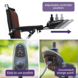 EQUIPMED Ultra-Light Power Wheelchair, Tight Turning, Airline Approved, ARTG Certified, Aluminium V219-HWCELEEQ15BA