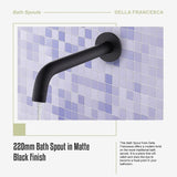 220mm Bath Spout in Matte Black Finish V63-848041