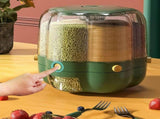 Grains Separate Storage Box Rotating Rice Bucket Food Grade Household Bean Storage Tank Large 6.5kg V1294-YM0716-3118220158611