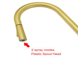 WELS Brushed Gold Pull Out Kitchen Sink Tap Basin Mixer Faucet 2 Modes Spout Set V1233-KRD519BG
