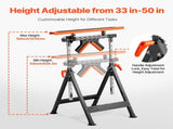 4-in-1 Roller Stand, 220 kg Load Capacity, 838.2-1270 mm Adjustable Height, Folding Heavy Duty with V952-DGZDZGTMGGJ4QQC0MV0