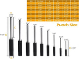 Pin Punch Set, 22pcs Removing Repair Tools, Including Universal Block, Brass Pin, Steel Pin V1258-DP02-C-285