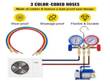 3CFM 84 L/M 1-Stage, Refrigerant Vacuum Pump Refrigeration Gauges A/C Air Conditioning 1440 RPM 1/4 V952-3CFM1-4HPZKBZJ001V3