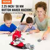 VEVOR Button Maker Machine Badge Pin Machine 2.25" 58MM 500 Free Parts Press Kit V952-BJSKXZ58MM5004E24V0