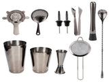 11PCS/Set Cocktail Shaker Set Bartender Kit Cocktail Strainer Stainless Steel Barware for Home V1294-YM0714-3118210200712