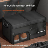 White Car Boot Organiser - Foldable Waterproof Large Capacity Trunk Storage Box, Space Saving V888-ELOSUNG56022