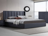 Prado Gas Lift Queen Bed Frame Non-woven Fabric MDF KD Slats V43-BED-PRD-Q