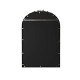 Antique Baroque Arched Wall Mirror Rose Edge Decorative Mirror Fireplace Entryway V767-YSJ-Z113-S