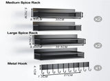 CARLA HOME 5 Pack Magnetic Spice Rack for Fridge Kitchen with Hook Bar V178-36504