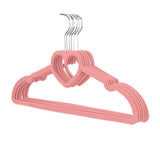 10 Pack Cute Heart Hangers with 360&deg Swivel Hook, Heavy Duty Velvet Clothes Hangers for Jackets, V1369-AZ3-W-20334