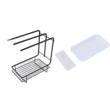 Sponge Holder with Drain Pan Quick Drying Hollow Bottom Rustproof Dishcloth Drying Rack for Kitchen V1294-YM0703-3118230115111