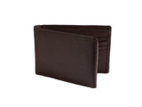 Dents RFID Pebble Grain Bifold Slim Leather Wallet - Chocolate V563-23-5501-CHOC