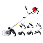 Giantz 62CC Pole Circular Saw Petrol Brush Cutter Whipper Snipper 7-in-1 PCAW-65CC-BH-GSAW