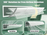 Ac Deflector - Air Vent Deflector, Air Conditioner Wind Shield, Adjustable Ac Split Flows V1192-AZ-W-22127