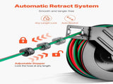Retractable Welding Hose Reel, 1/4-Inch x 50FT Twin Oxygen Acetylene Rubber Hose Max 300PSI - T V952-HJRGJP50FTZDID1LEV0