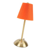 Small Pleated Table Lamp Iron Fabric Soft Lighting Bedside Nightstand Desk Lamp for Bedroom Living V1294-YM0901-3119250067812