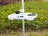 Outdoor Umbrella Table with 4 Cup Holders and 4 Snack Compartments Plastic Tray for Garden V1294-YM0721-10222088