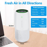 Air Purifier With True Hepa Filter With Uv-C Light, Mini Air Purifier Removes 99.97% Of Smoke V1188-MS-227-2056
