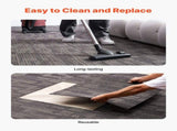 Carpet Tiles Reusable 610x610 mm, 24 PCS Modular Carpet Square Rug, Commercial Floor Soft Padded for V952-KCXFKDT2424IJ3ENO001V0